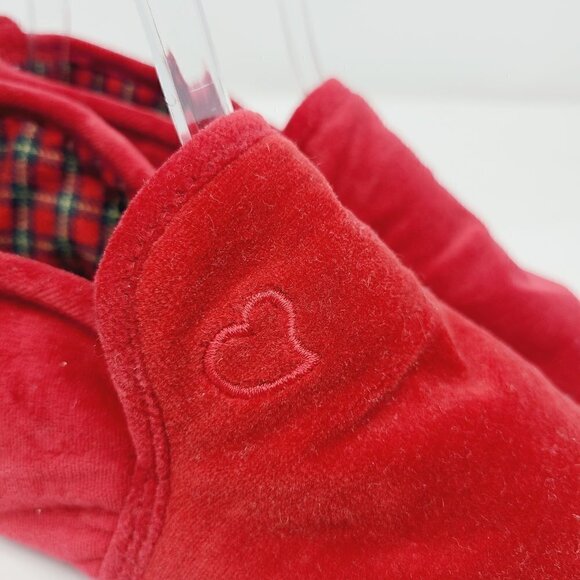 Victoria's Secret | Vintage Red Lounge or House Velour Slippers (Size 5/6) - Picture 8 of 12